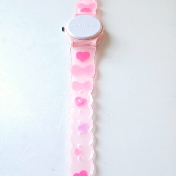 Hello Kitty Kids Watch Pink Bow Strap Analog Quartz Cute Cartoon Girl Gift Heart - Picture 6 of 6